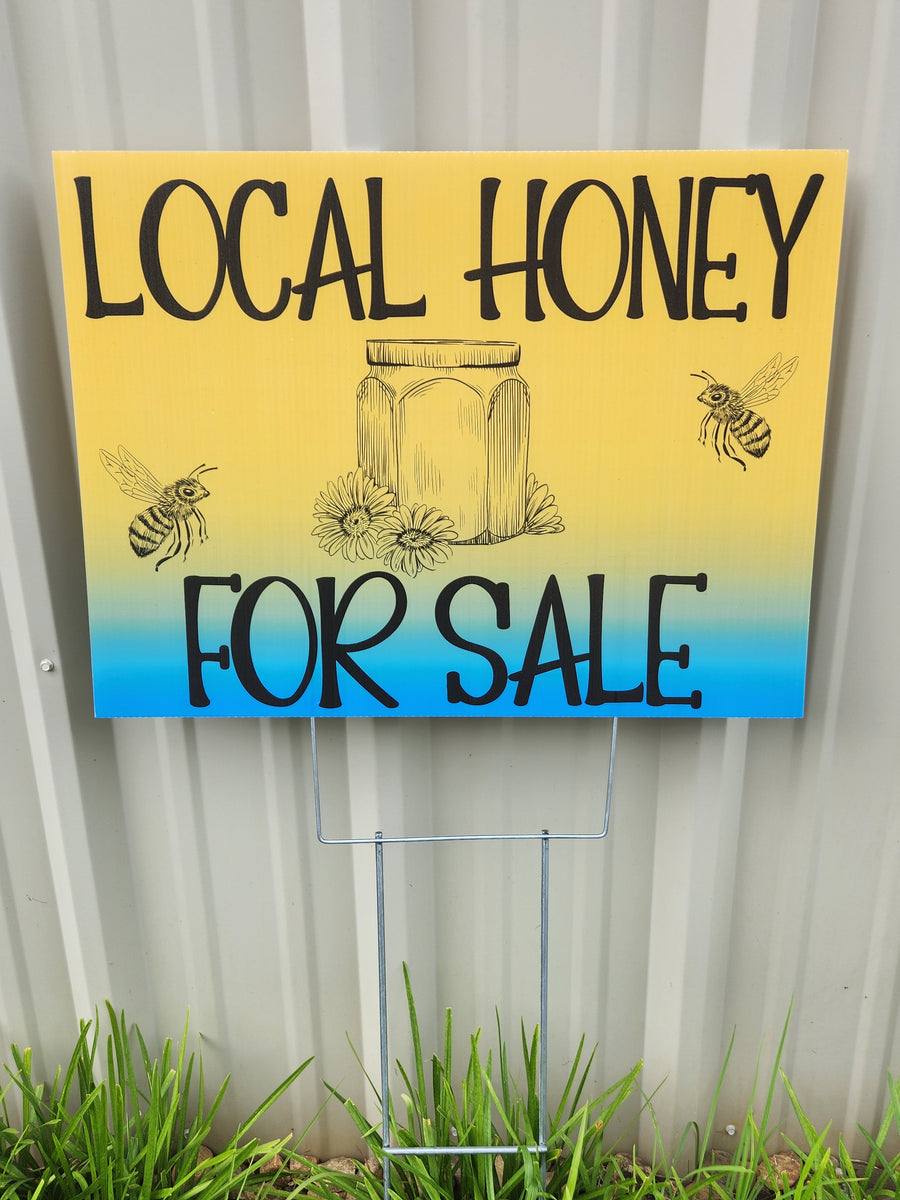 【NEW】【 BEE】【サイン入】クラブ・アメリカ(2018/19) New Local Honey for Sale Sign (Blue)- #M006 – Miller Bee Supply