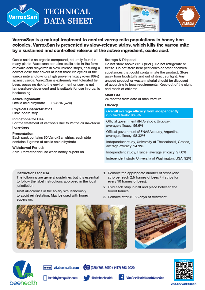 VarroxSan 60 Strip Pack - #C432 – Miller Bee Supply