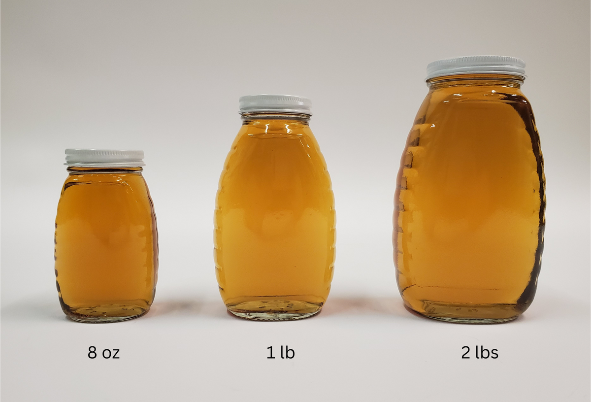 Classic Glass 2 lb case of 12 w/ lids B573 Miller Bee Supply